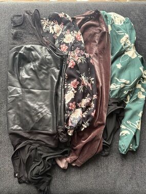 SHEIN Mixed Women’s Bodysuit Bundle - Black, Floral, Mauve, Teal